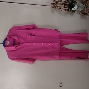 A.K.C. WOMEN SHORT SLEEVE TOP & PANTS SET PLUS SIZE LINEN BLEND